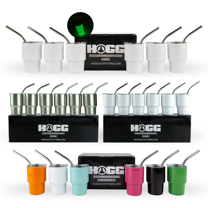 3oz Sublimatable Tumbler Shot Glass — Color Assortment