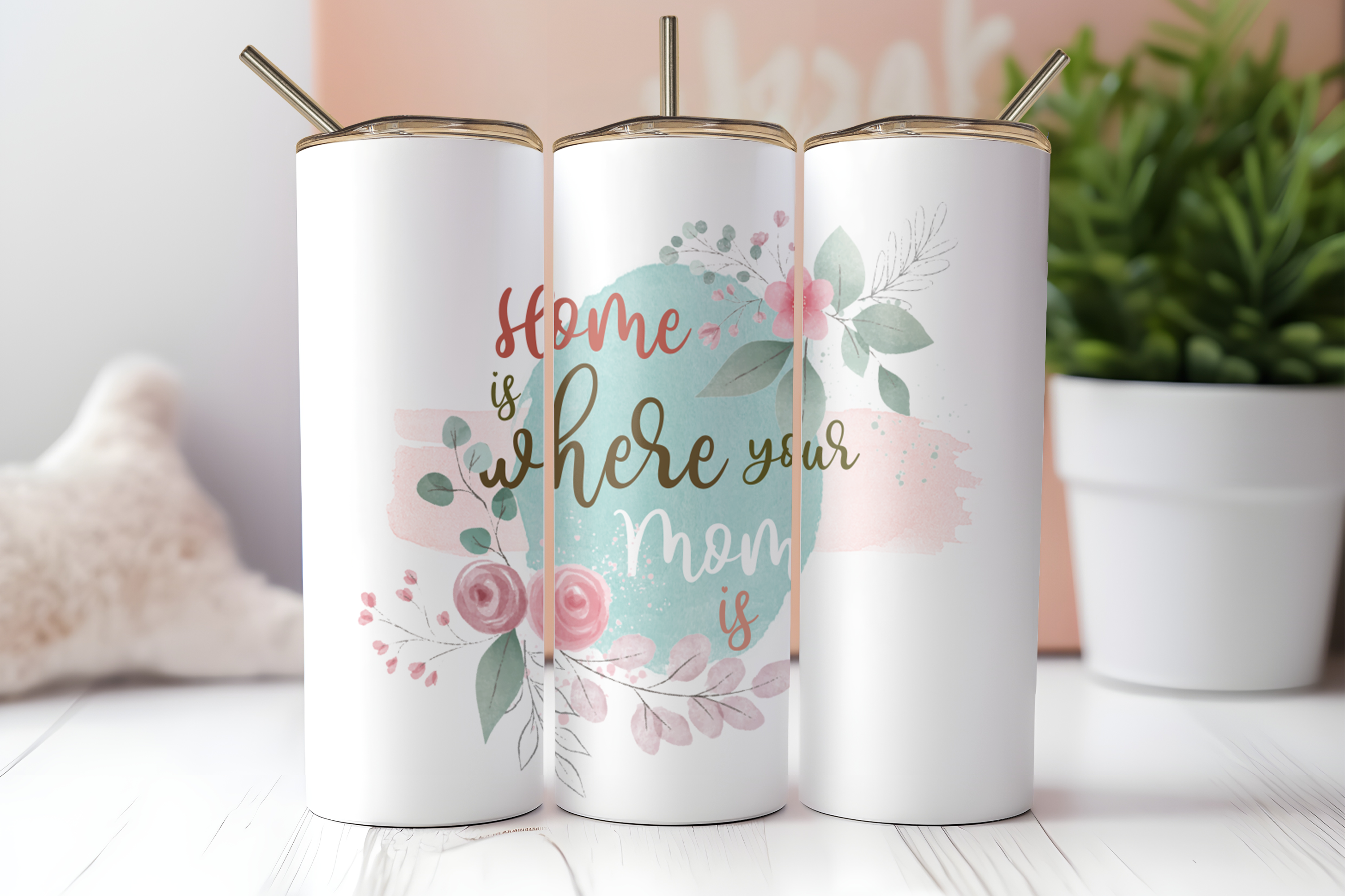 ASSORTED READY TO PRESS SUBLIMATION PRINTS FOR 20oz STRAIGHT SKINNY TUMBLERS (10 PACK) - MOM