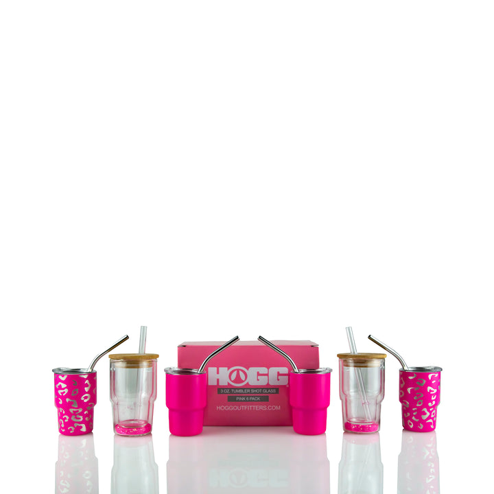 3oz Tumbler Shot Glass 6 Pack - Pink