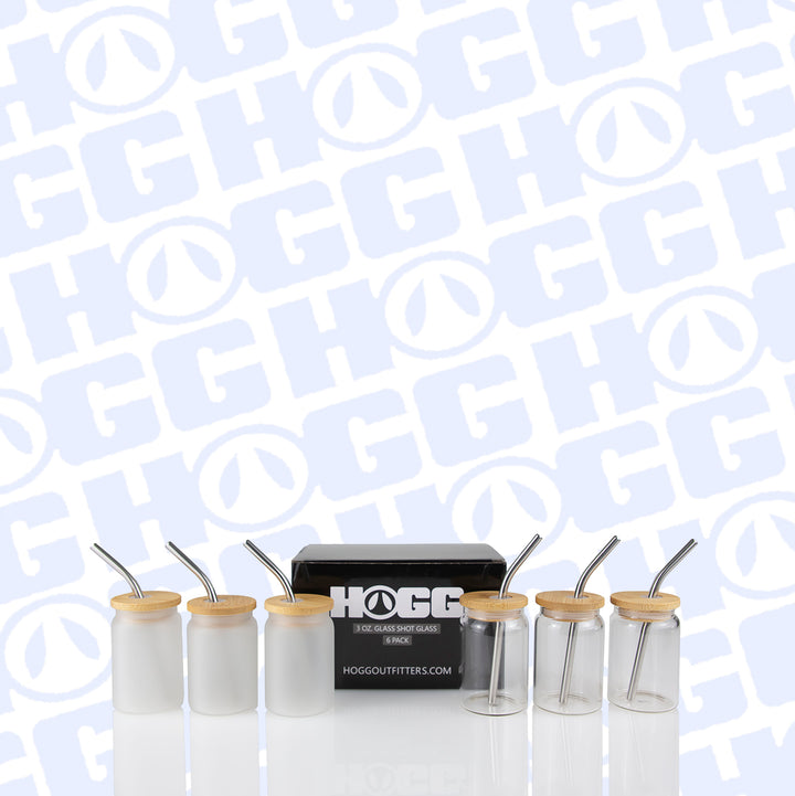 3oz Sublimatable Glass Shot Glass - Matte & Clear 6 Pack