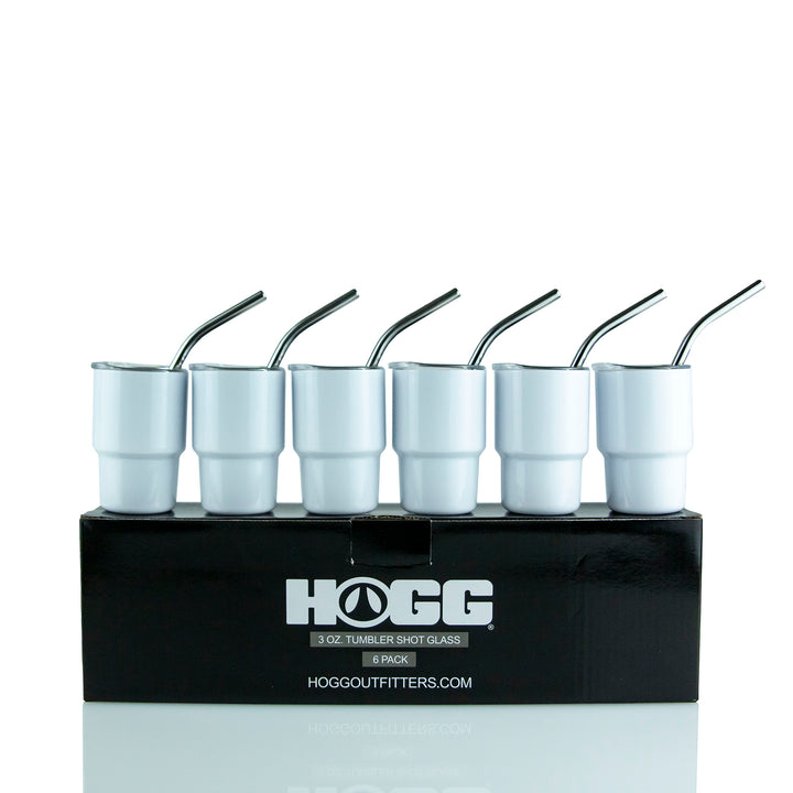 3oz Sublimatable Tumbler Shot Glass — White 6 PACK