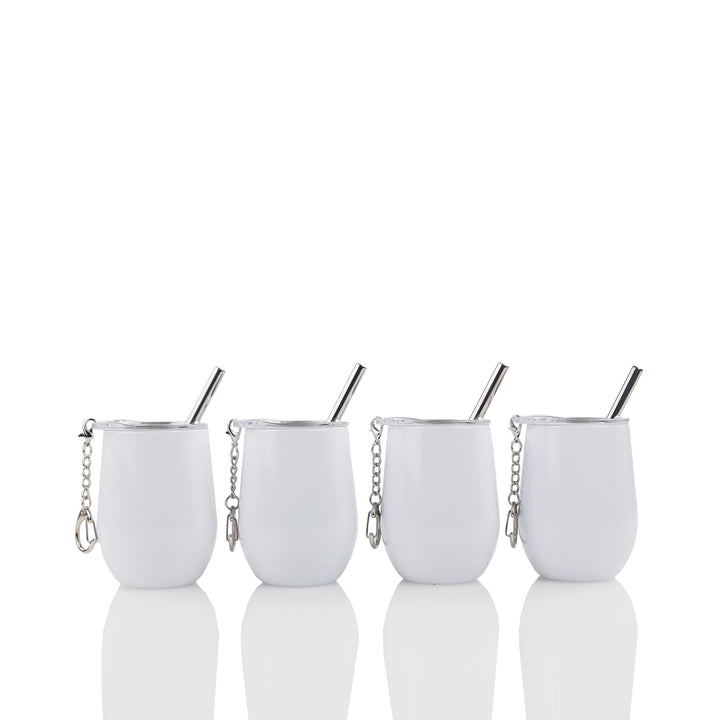 3oz Sublimatable Wine Glass — White 4 PACK