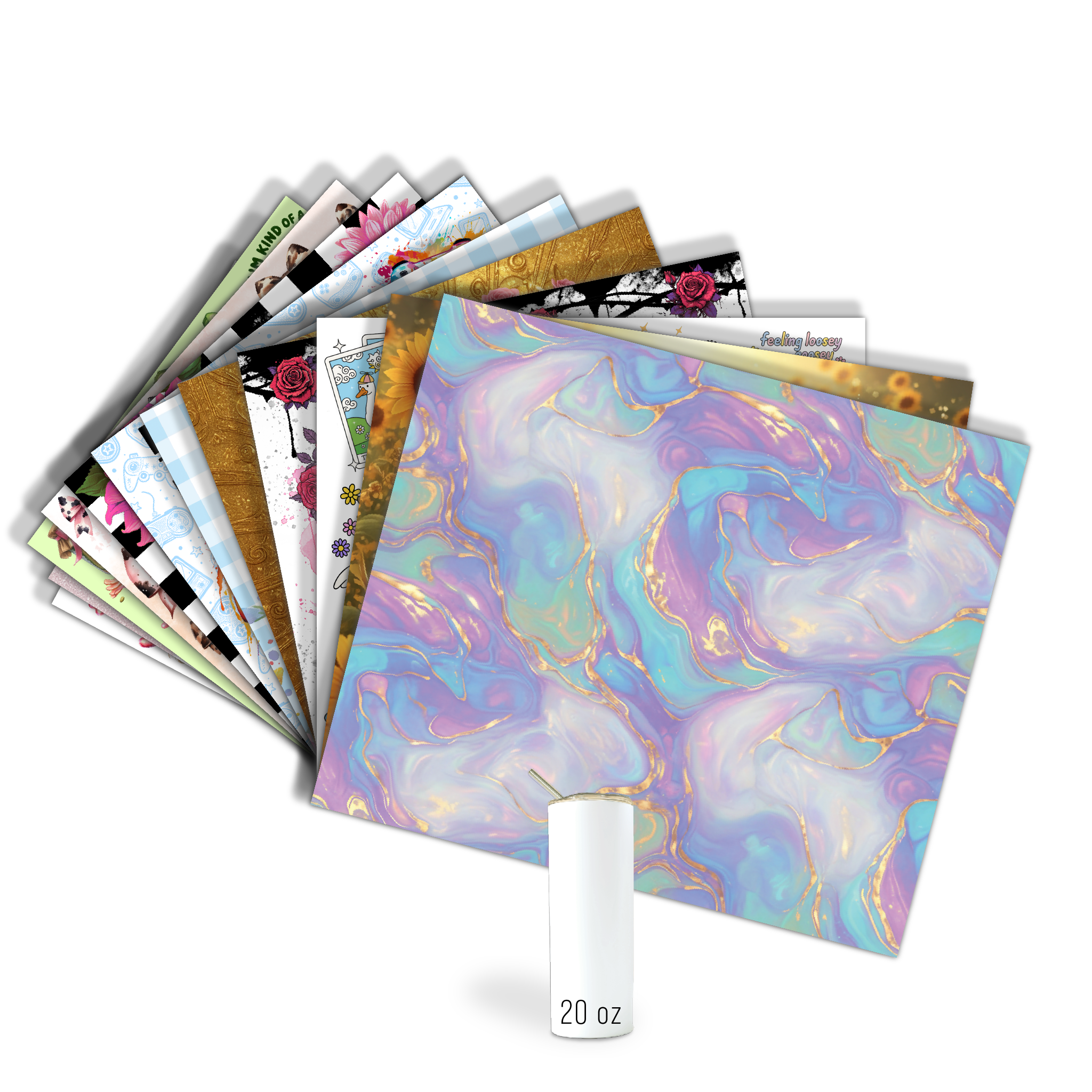 DIGITAL SUBLIMATION DESIGNS - COLLECTION B TUMBLER WRAPS