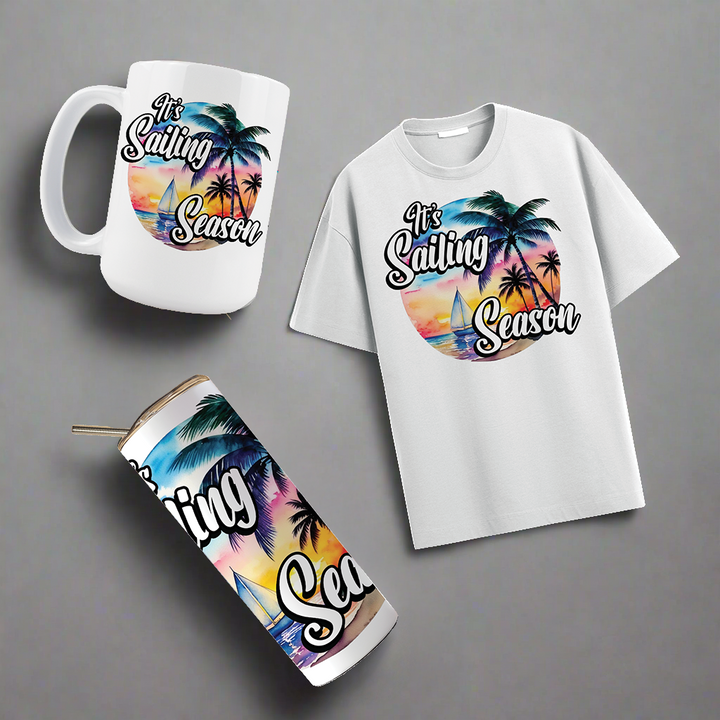 Multi Product Use - Digital Sublimation Designs - Vibrant Beach — Sailing Season