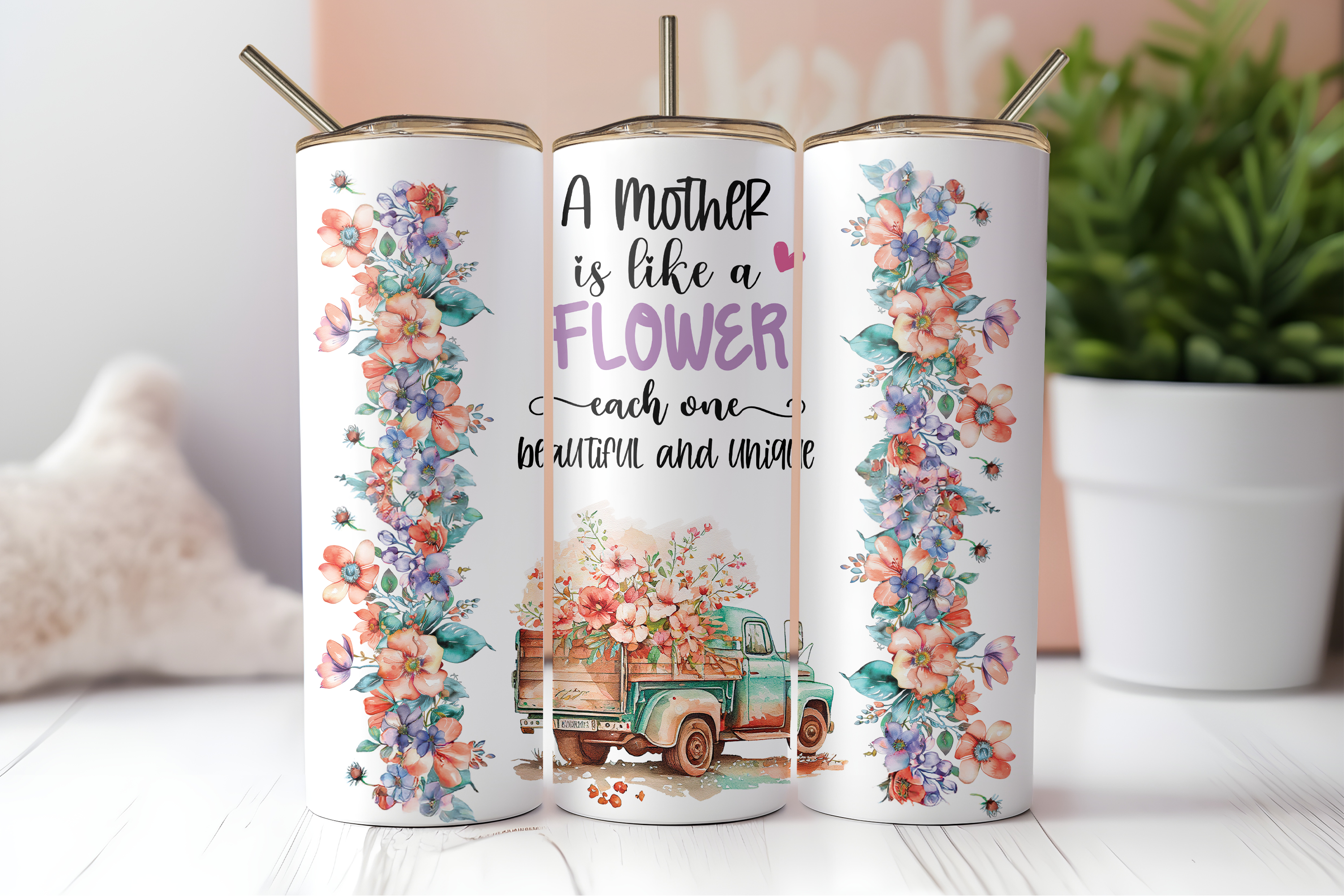 ASSORTED READY TO PRESS SUBLIMATION TUMBLER PRINTS (12 PACK) - MOM VIBES