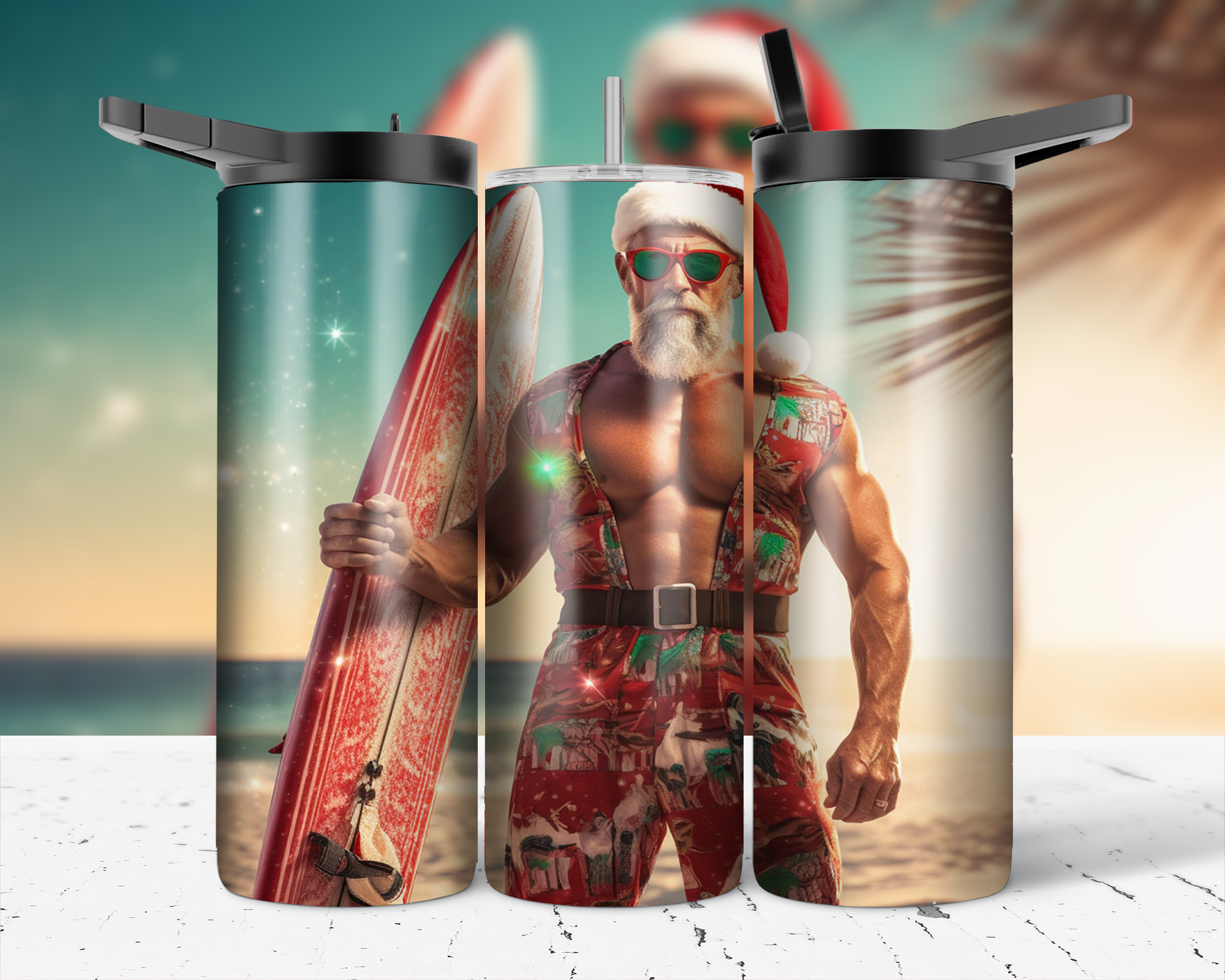 ASSORTED READY TO PRESS SUBLIMATION PRINTS FOR 20oz STRAIGHT SKINNY TUMBLERS (10 PACK) - CHRISTMAS 2