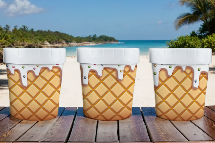 Digital Sublimation Designs - Ice Cream Container — Ice Cream Container — Dripping Soft Serve
