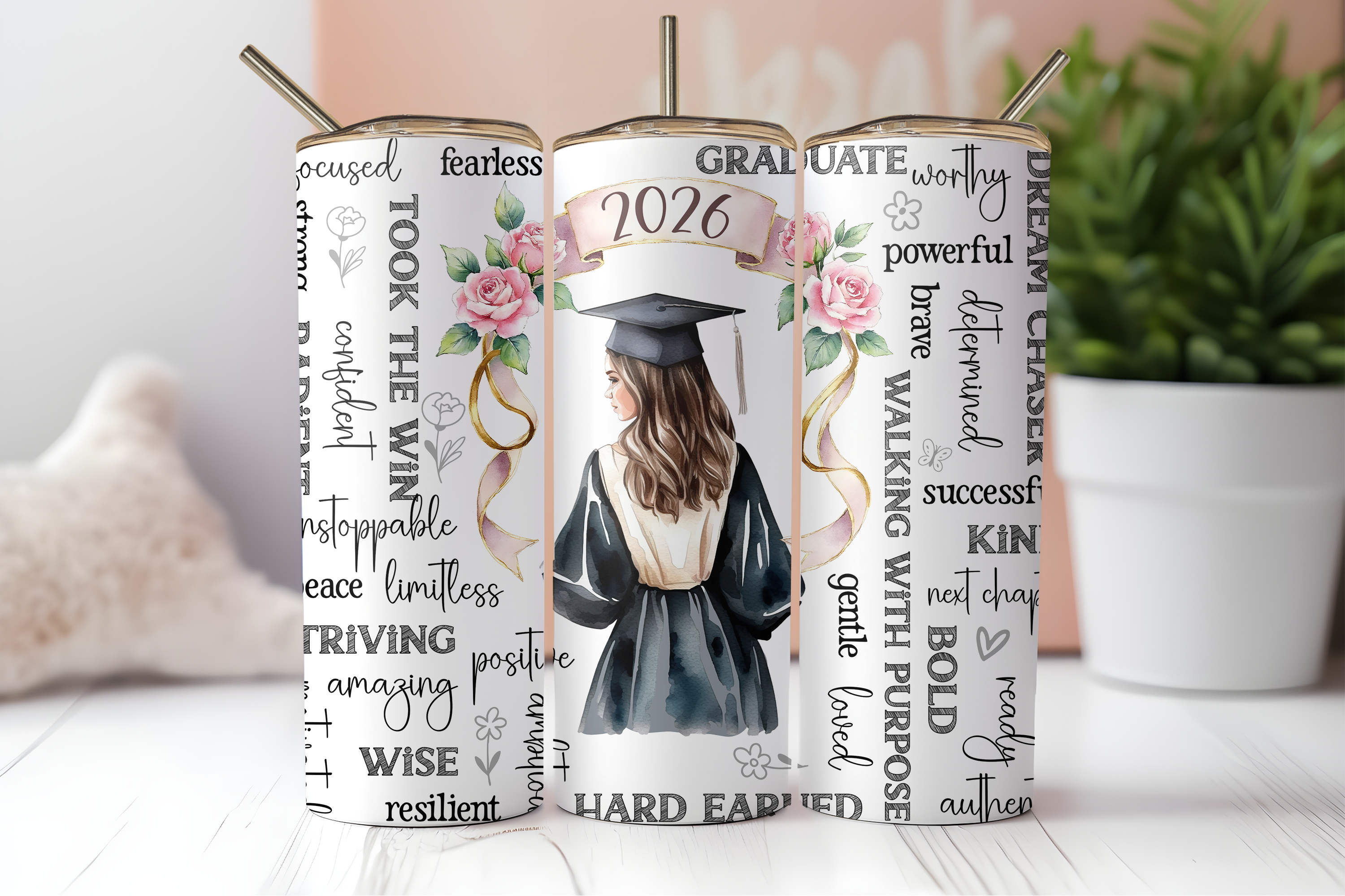 ASSORTED READY TO PRESS SUBLIMATION TUMBLER PRINTS (12 PACK) - GRADUATION 2026