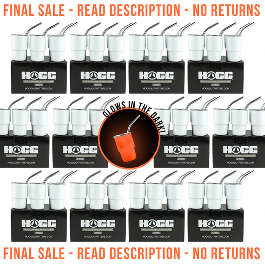 3oz SUBLIMATABLE TUMBLER SHOT GLASS - GLOW ORANGE CASE (72 UNITS)