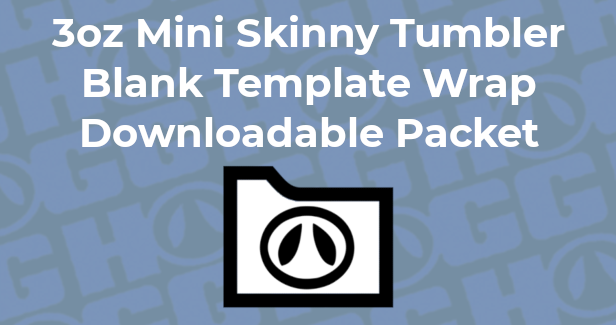 3oz Mini Skinny Wrap Template | Flat Wrap Design