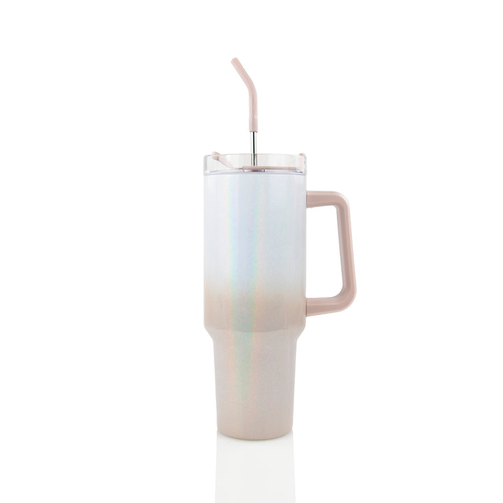 40oz Sublimatable Holographic Duo Traveler Tumbler - Mushroom Ombre | Mushroom