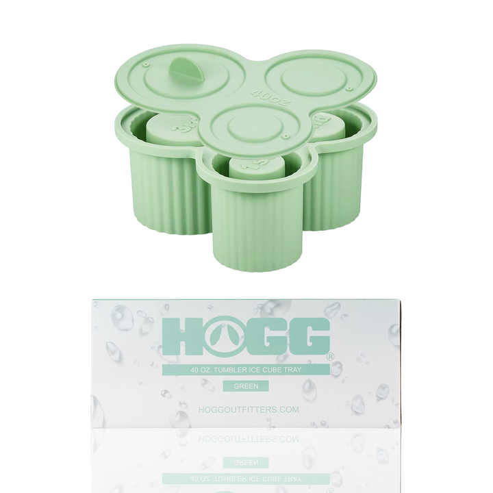 Tumbler Ice Cube Tray - Silicone Ice Mold w/ Lid - side view | replacement tumbler lid