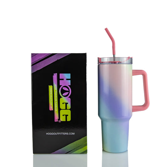 40oz SUBLIMATABLE HOLOGRAPHIC TRAVELER TUMBLER - MULTI-COLOR OMBRE