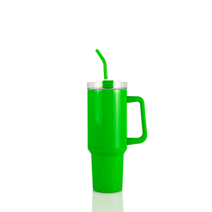 40oz Sublimatable Neon Traveler Tumbler | Green