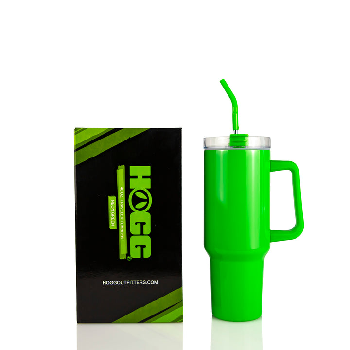 40oz Sublimatable Neon Traveler Tumbler Case (24 Units) - Neon Green | Green