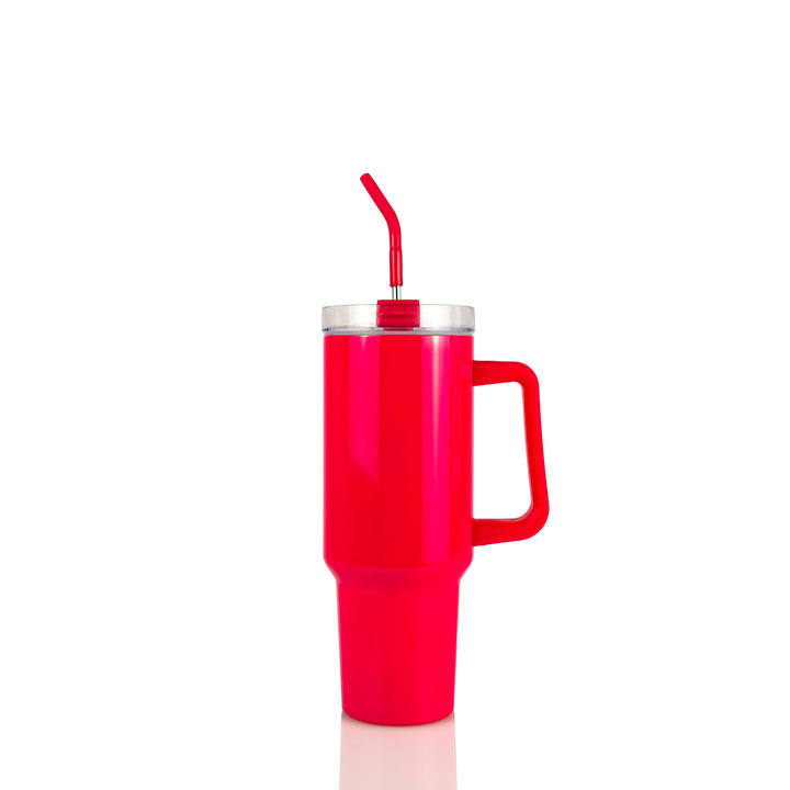 40oz Sublimatable Neon Traveler Tumbler | Pink