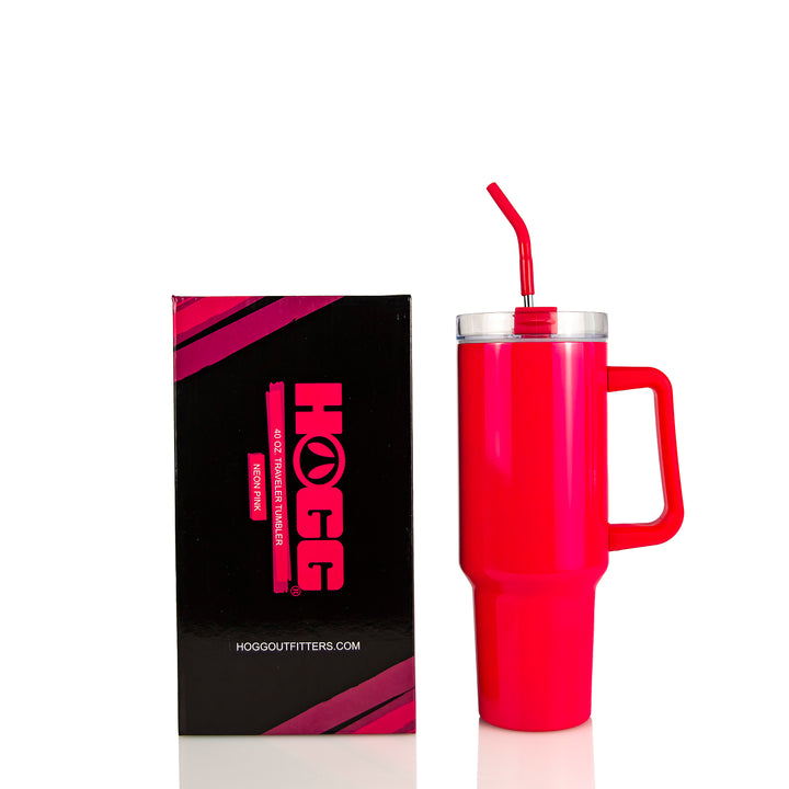 40oz Sublimatable Neon Traveler Tumbler Case (24 Units) - Neon Pink | Pink