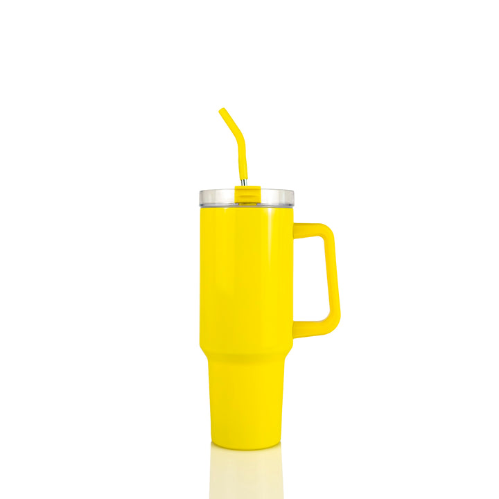 40oz Sublimatable Neon Traveler Tumbler | Yellow