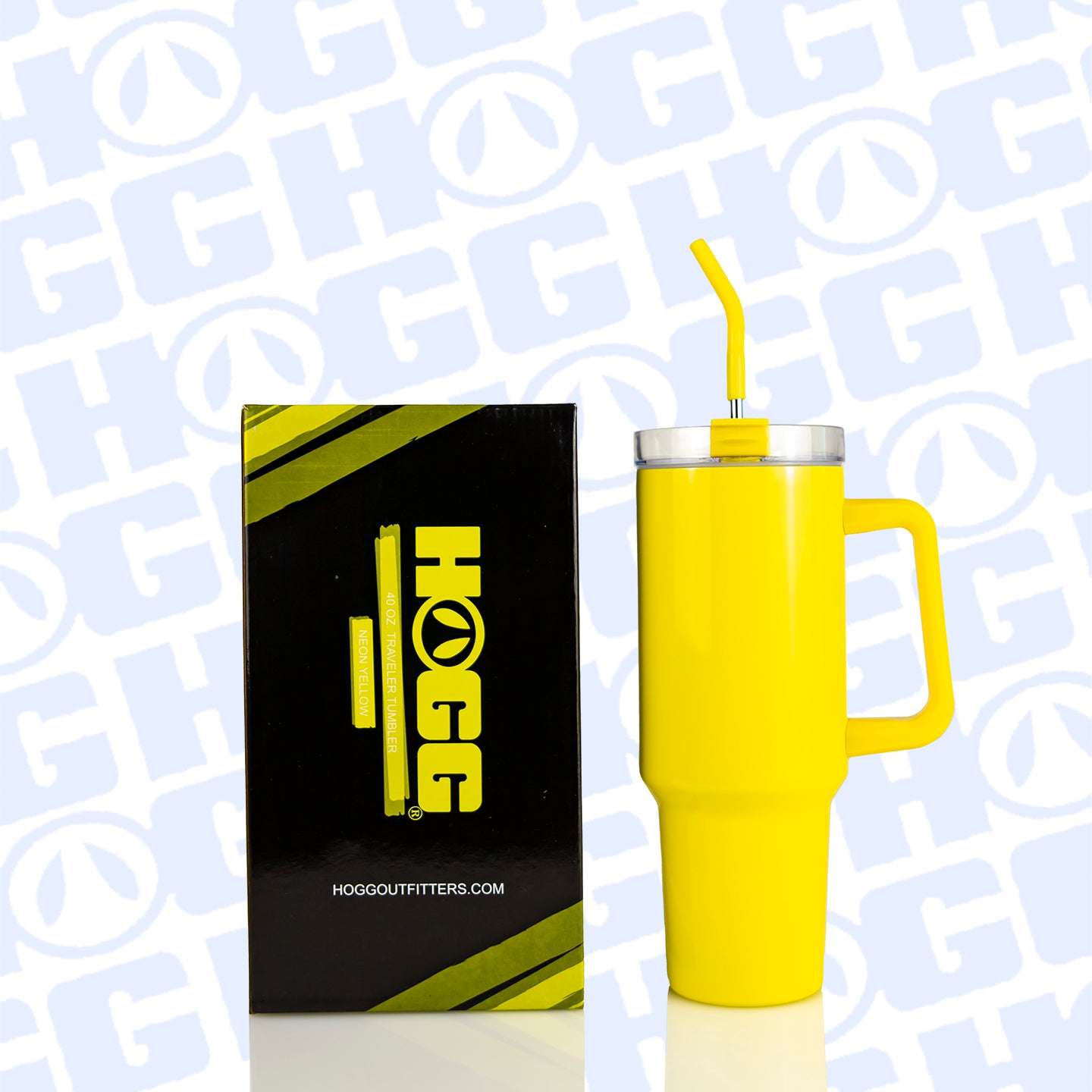 40oz SUBLIMATABLE NEON TRAVELER TUMBLER CASE (24 UNITS) - NEON YELLOW