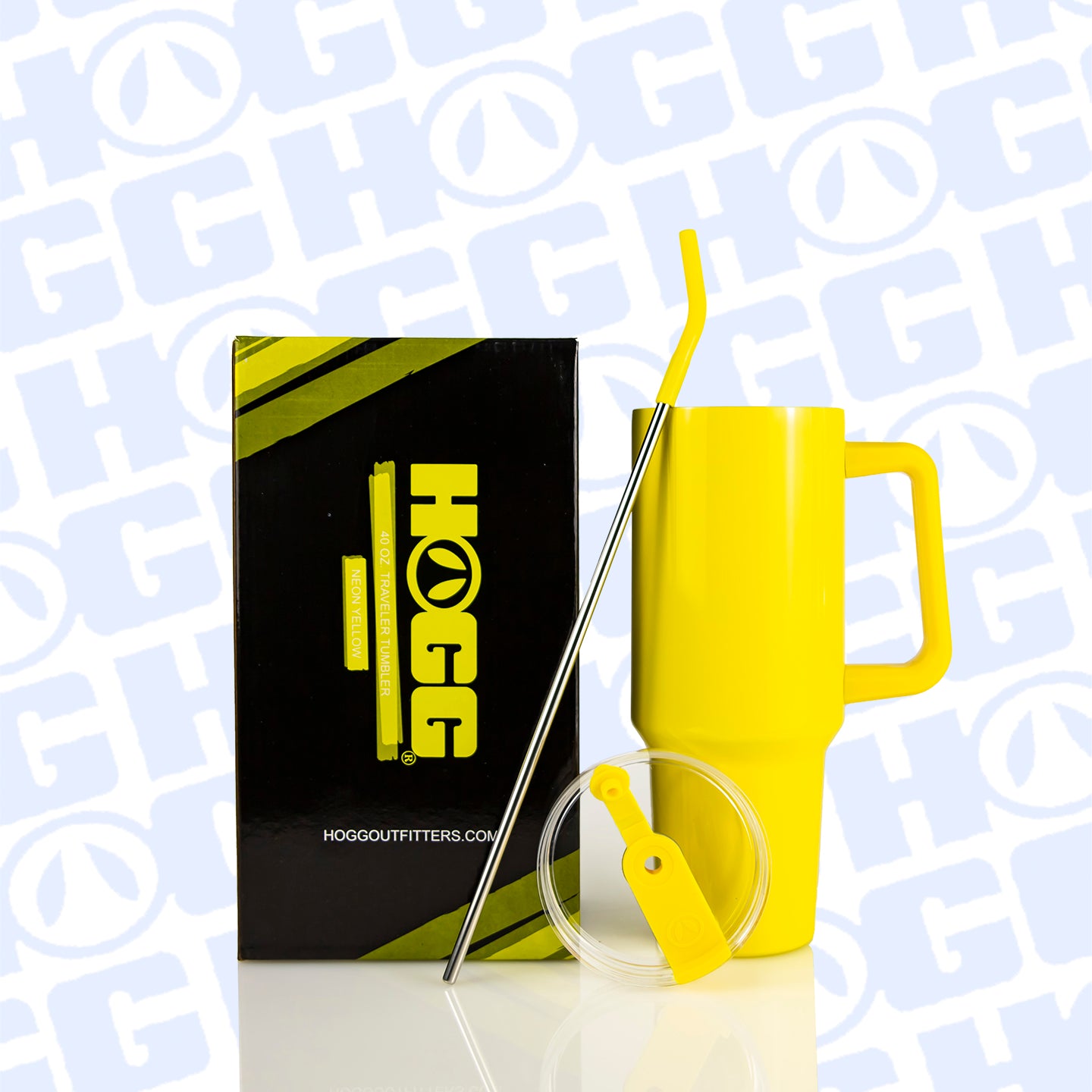 40oz SUBLIMATABLE NEON TRAVELER TUMBLER CASE (24 UNITS) - NEON YELLOW