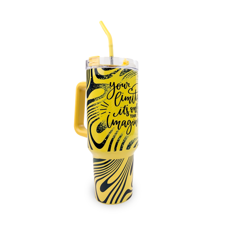 40oz Sublimatable Neon Traveler Tumbler | Yellow