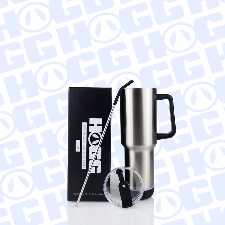 40oz Sublimatable Clear Traveler Speaker Tumbler | Clear