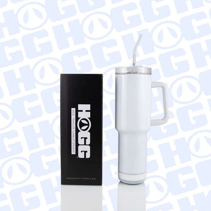 40oz Sublimatable Traveler Speaker Tumbler Case (24 Units) | White