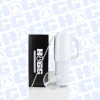 40oz Sublimatable Traveler Speaker Tumbler | White
