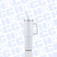 40oz Sublimatable Traveler Speaker Tumbler | White