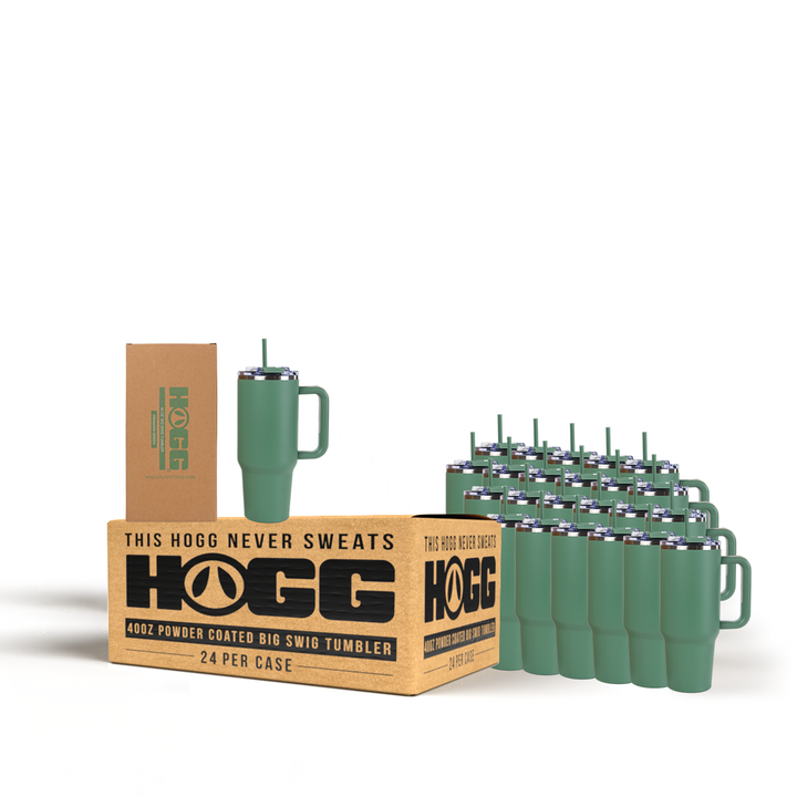 40oz Powder Coated Big Swig Tumbler Case (24 Units) - Special Color Releases | Granada Green