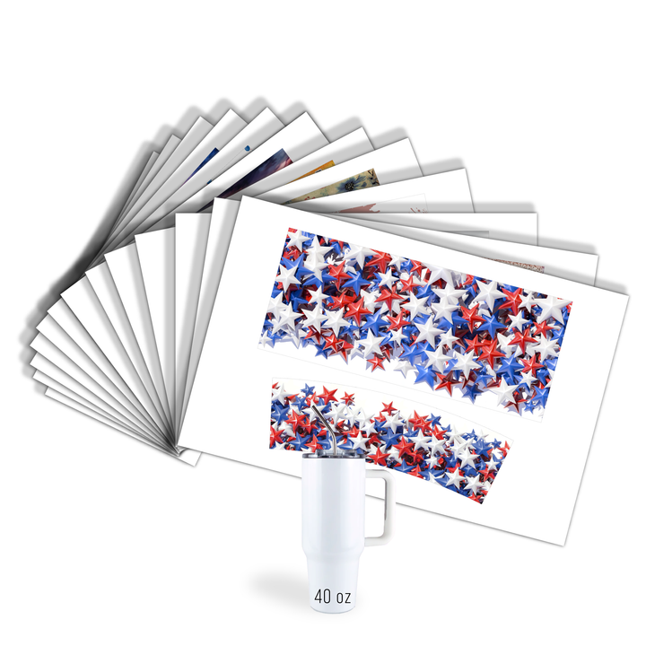 Digital Sublimation Designs - Fourth of July Tumbler Wraps — 40oz Big Swig — Bundle and Save (All 14 Designs)