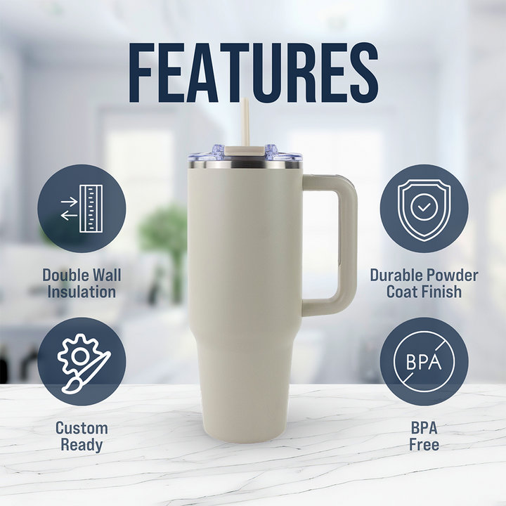 40oz Powder Coated Big Swig Tumbler Case (24 Units)