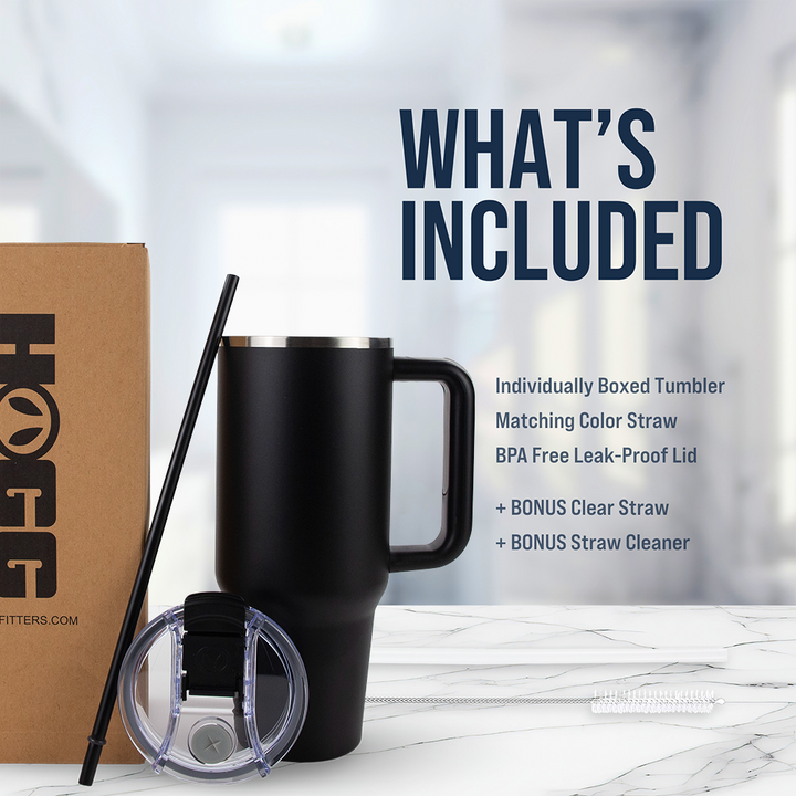 40oz Powder Coated Big Swig Tumbler | Black