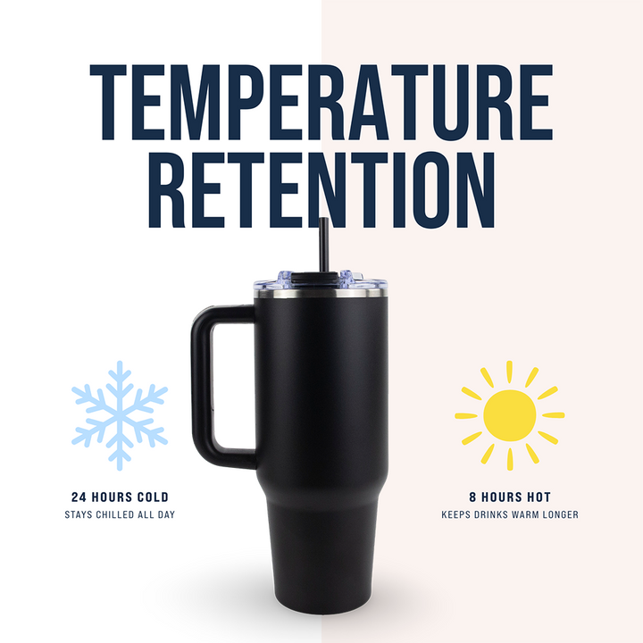 40oz Powder Coated Big Swig Tumbler | Black
