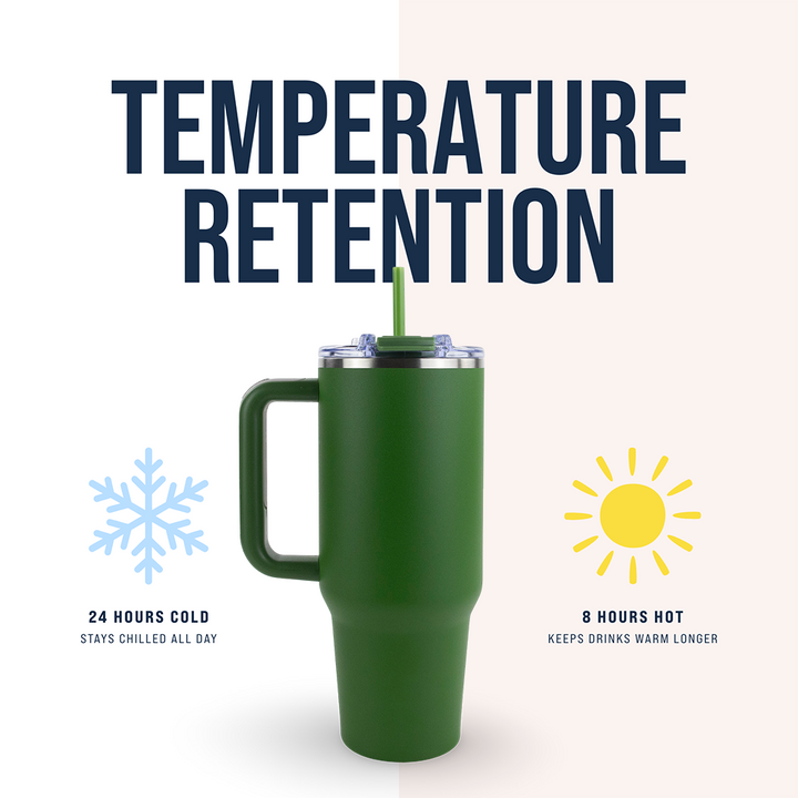 40oz Powder Coated Big Swig Tumbler Case (24 Units) | Hunter Green