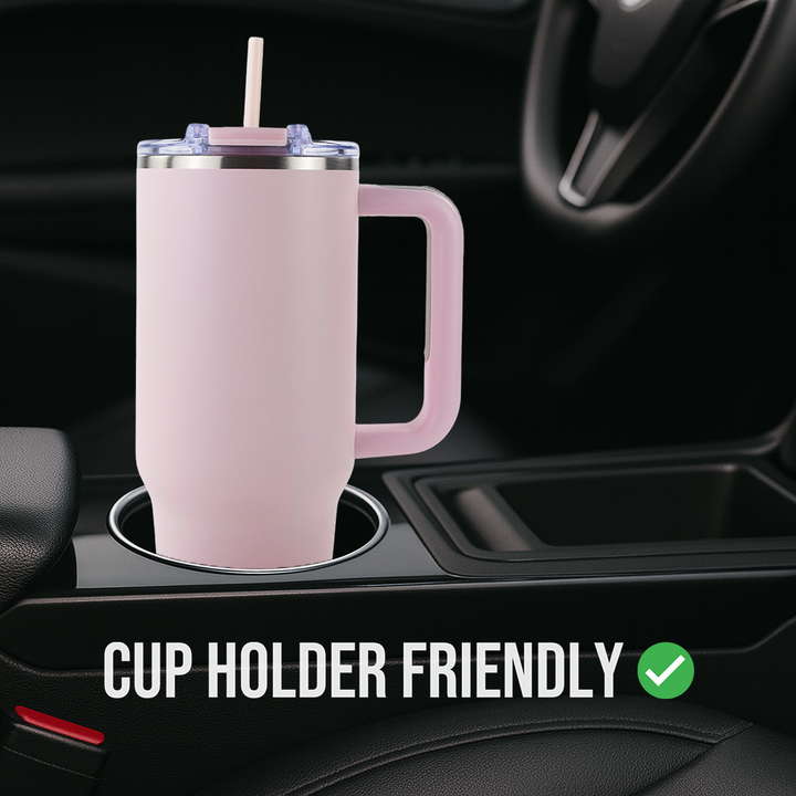40oz Powder Coated Big Swig Tumbler | Light Pink