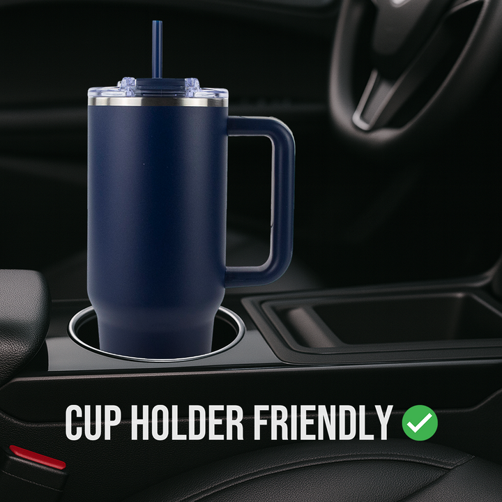 40oz Powder Coated Big Swig Tumbler Case (24 Units) | Navy Blue