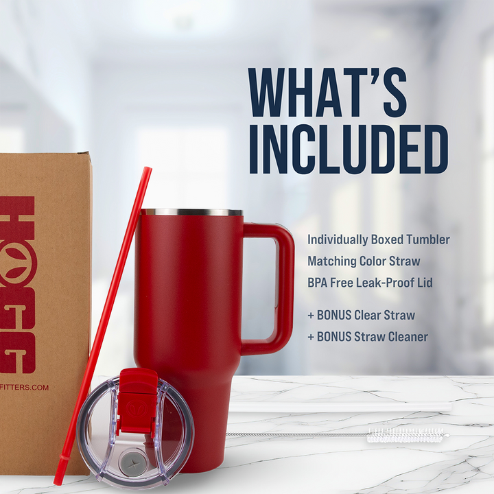 40oz Powder Coated Big Swig Tumbler | Red
