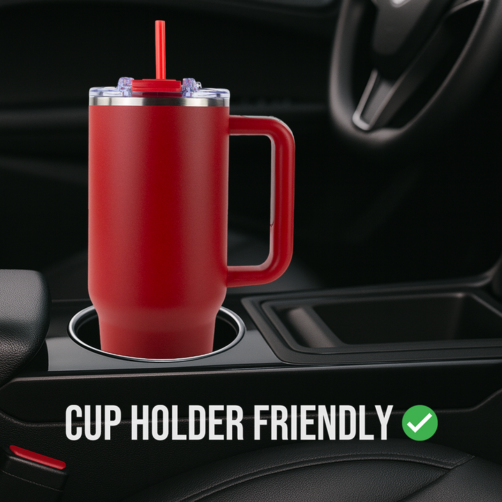 40oz Powder Coated Big Swig Tumbler Case (24 Units) | Red