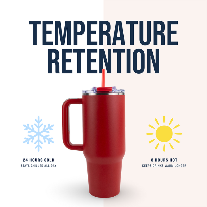 40oz Powder Coated Big Swig Tumbler | Red