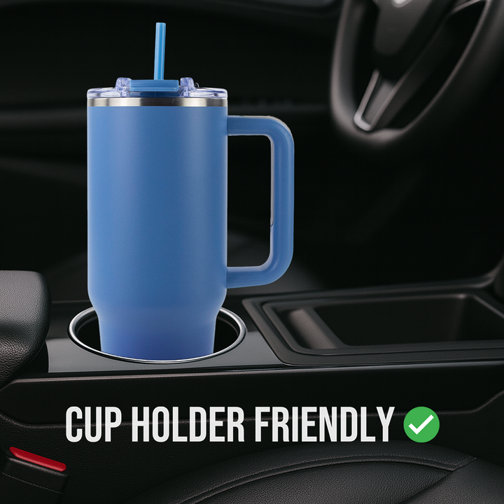 40oz Powder Coated Big Swig Tumbler Case (24 Units) | Steel Blue