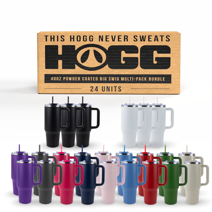40oz Powder Coated Big Swig Multi-Pack Bundle (24 Units)