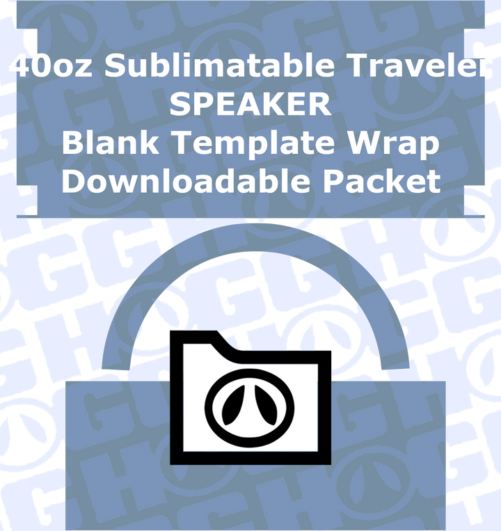 40oz Traveler Speaker Wrap Template | Flat Wrap Design