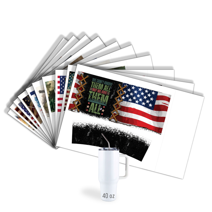 Digital Sublimation Designs - Veteran's Day Tumbler Wraps — 40oz Big Swig — Freedom Ain't Free