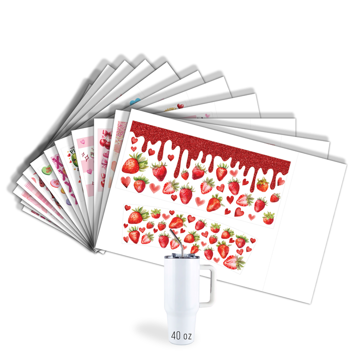 Digital Sublimation Designs - Xoxo Collection Tumbler Wraps — 40oz Big Swig — Bundle and Save (All 12 Designs)