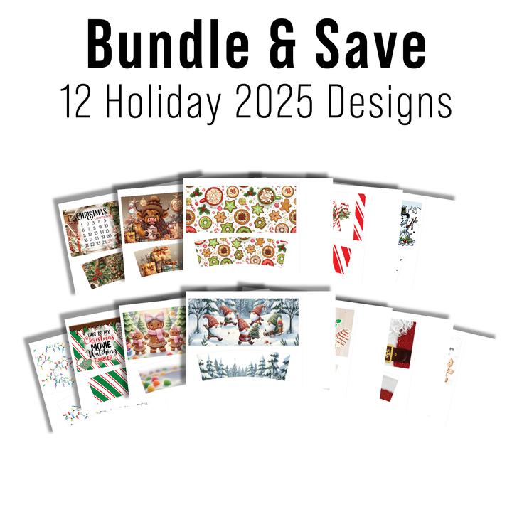 Digital Sublimation Designs - Holiday 2025 Tumbler Wraps — 40oz Big Swig — Bundle and Save (All 12 Designs)