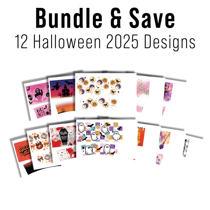Digital Sublimation Designs - Halloween 2025 Tumblers — 40oz Big Swig — Bundle and Save (All 12 Designs)
