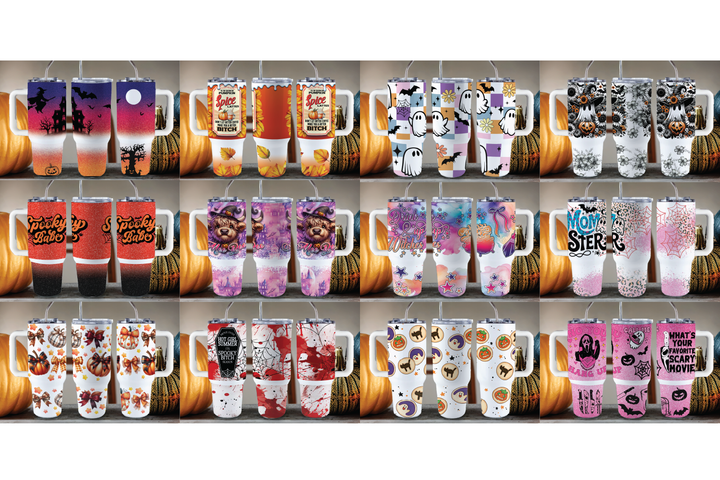Digital Sublimation Designs - Halloween 2025 Tumblers — 40oz Big Swig — Bundle and Save (All 12 Designs)