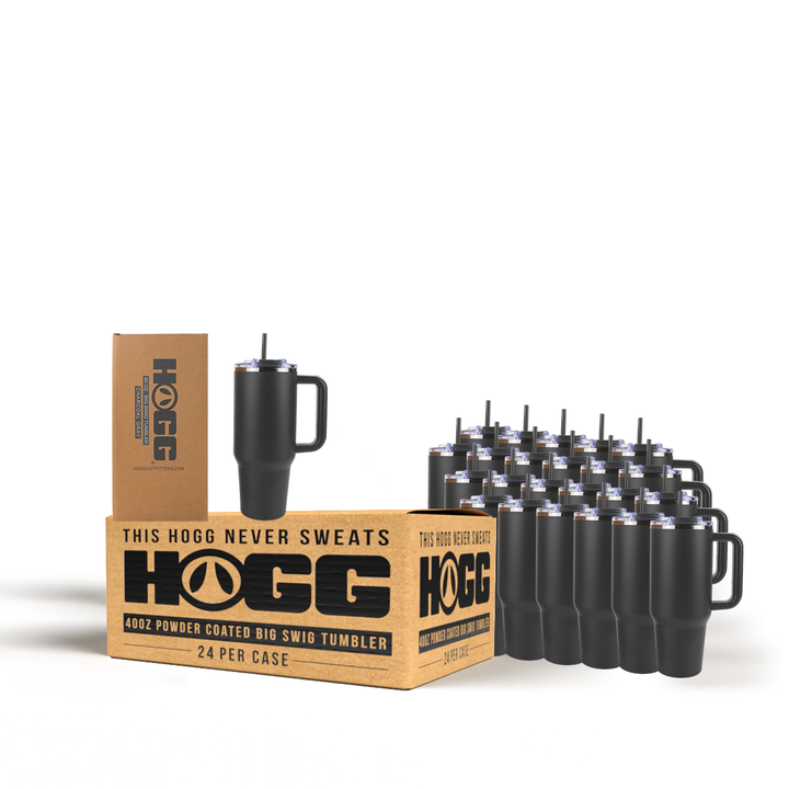 40oz Powder Coated Big Swig Tumbler Case (24 Units) | Charcoal