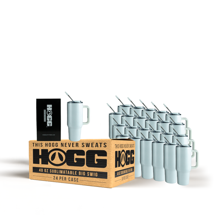 40oz Sublimatable Big Swig Tumbler Case (24 Units) | White
